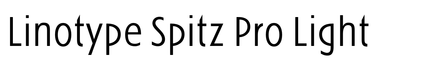 Linotype Spitz Pro Light